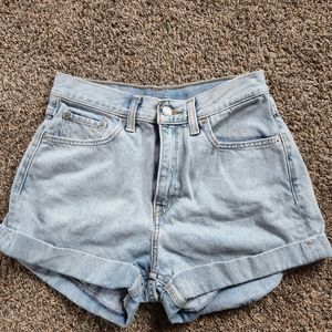 Levi high waisted mom jean shorts